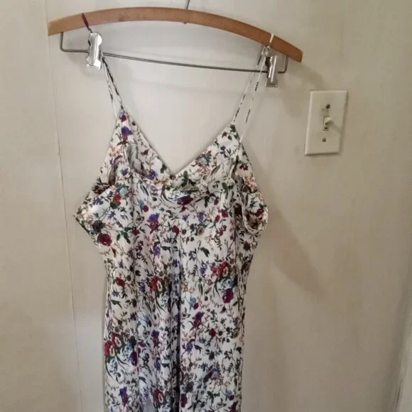 Vintage Victoria's Secret Gold Label Sz L Floral Night Gown Slip Chemise - Picture 4 of 5